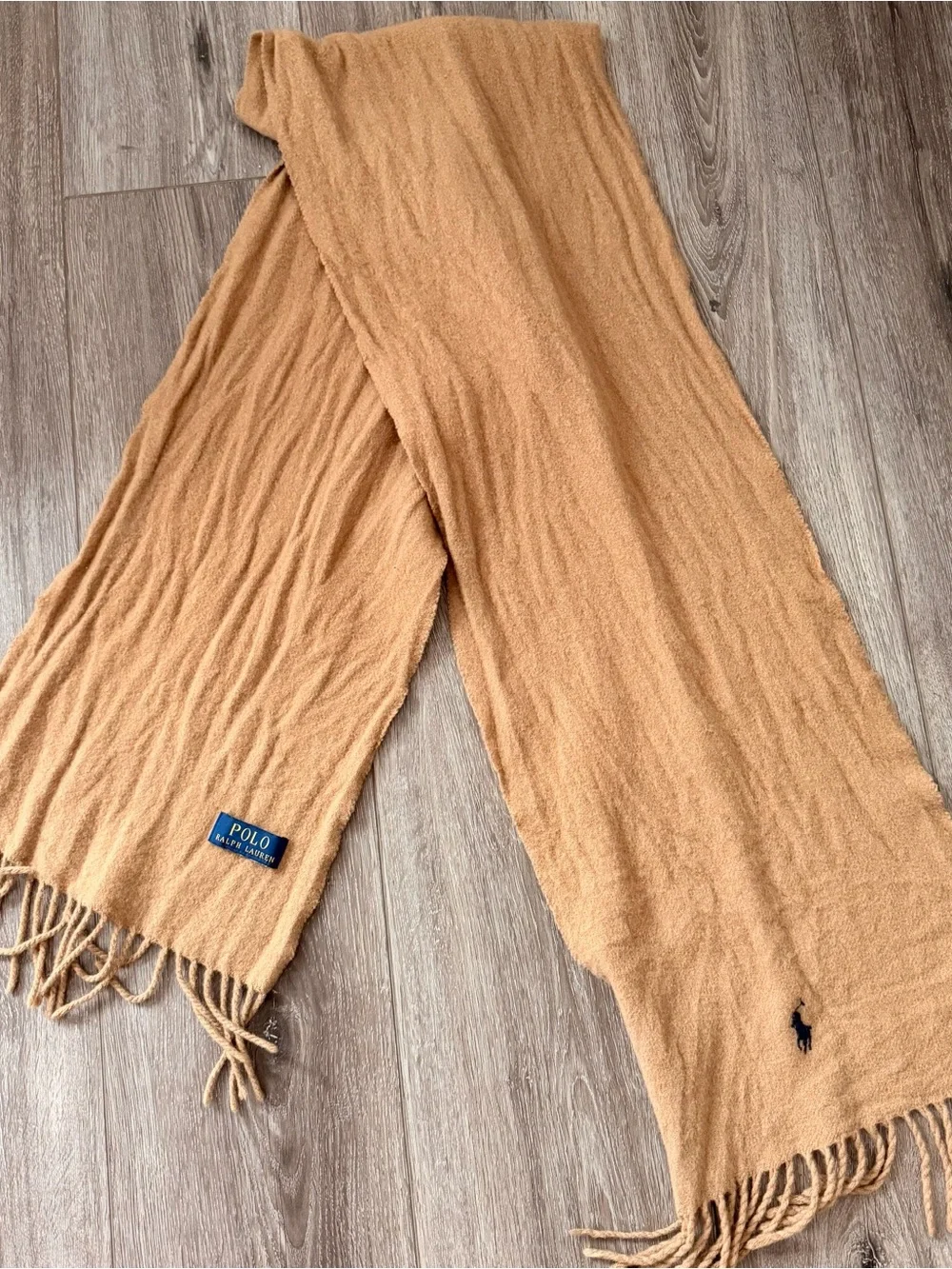 Polo by Ralph Lauren Men's Camel/Tan Wool Blend Scarf